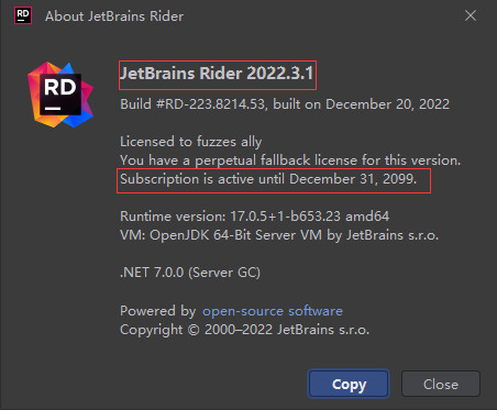 JetBrains激活码(追新！rider激活码2022最新版本 2022.2.1 简体中文一键激活到2099年纯干货！)