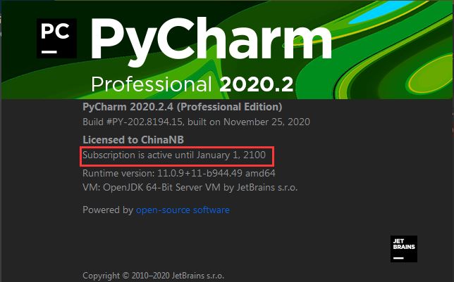JetBrains激活码(pycharm 2021.3最新激活码有效期至2100年（亲测可用）)