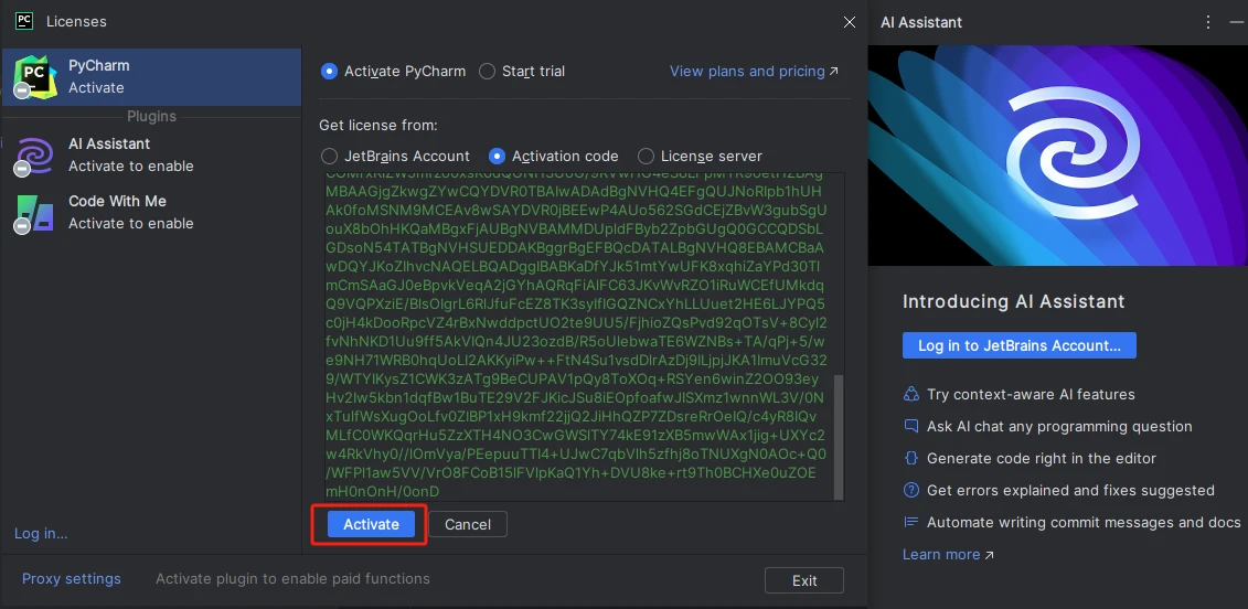 JetBrains激活码(PyCharm 2023.3.4最新版免费激活激活成功教程安装教程（附激活工具+激活码）-持续更新)