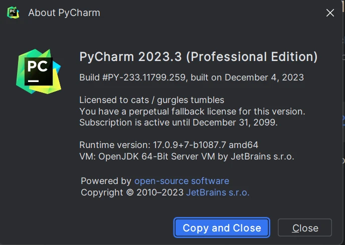 JetBrains激活码(2023.3pycharm激活成功教程激活最新教程，一键永久激活激活成功教程pycharm2023.3)