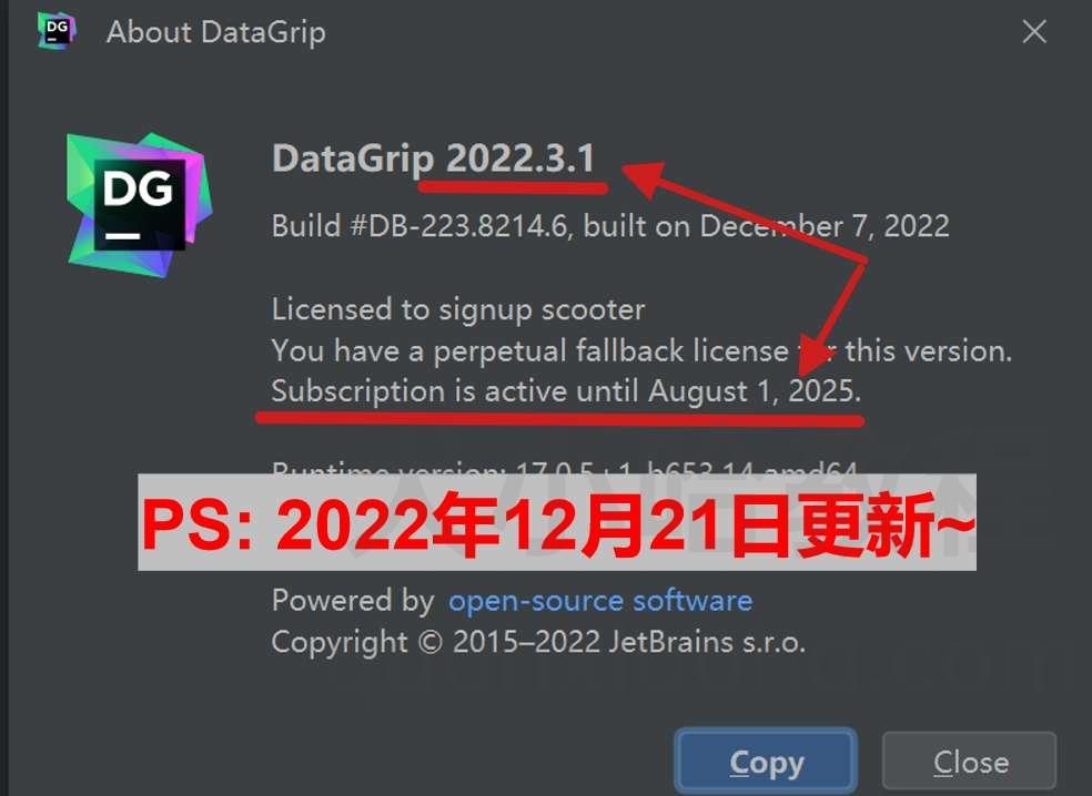 Datagrip 2022.3.1 激活激活成功教程教程