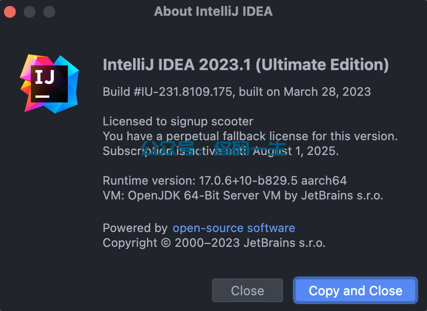 JetBrains激活码(IntelliJ IDEA 2023.1 最新激活成功教程教程 永久激活 图文激活成功教程教程 专属激活码（文末附件有工具）)