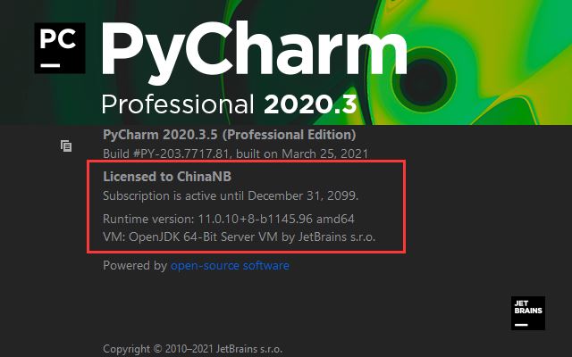 JetBrains激活码(Pycharm 2021.1.0怎么激活成功教程？Jetbrains全家桶激活Pycharm2021详细图文教程)