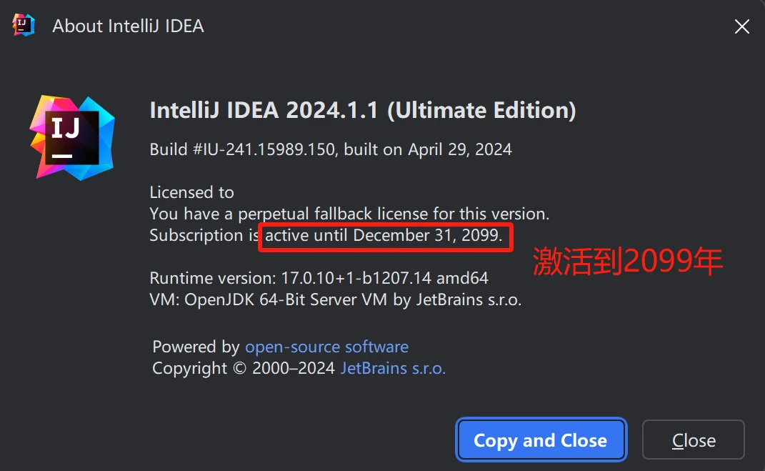 JetBrains激活码(IntelliJ IDEA 2024永久激活码，激活至2099（附激活码+激活工具）)