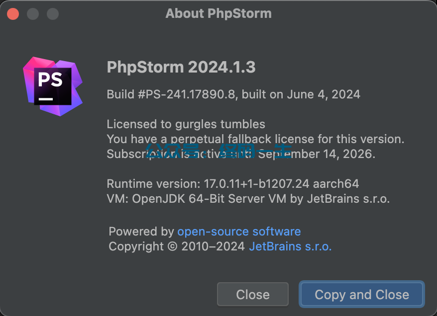 JetBrains激活码(PhpStorm 2024.1.3 激活成功教程教程 最新激活码 永久激活成功教程工具（一键激活 亲测）)