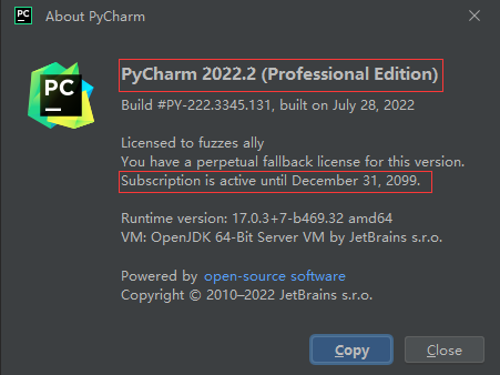 JetBrains激活码(全网唯一，pycharm激活码2022最新！ mac pycharm2022.2 快速激活到2099年！)