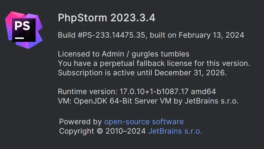 JetBrains激活码(PhpStorm 2023.3.4最新版免费激活激活成功教程安装教程（附激活工具+激活码）-持续更新)