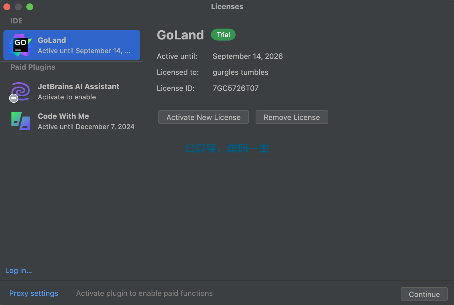 JetBrains激活码(Goland 2024.1.1 永久激活 最新激活码 激活成功教程工具激活教程 稳定可用（亲测可用）)