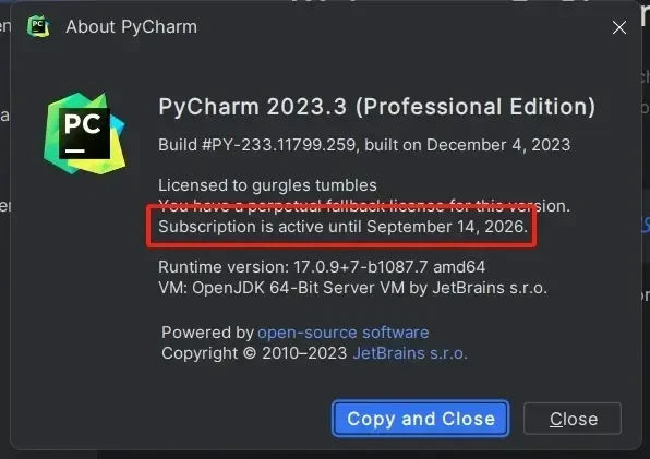 JetBrains激活码(最新 PyCharm 2023.3 AI版本，激活成功教程版安装教程（附激活码，亲测有效)