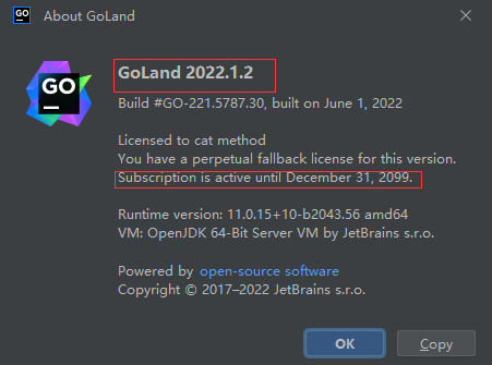 JetBrains激活码(追新2022，goland激活码2022.2简体中文快速激活至2099年！)