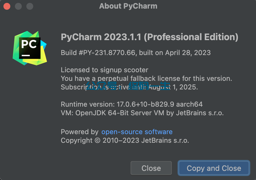 JetBrains激活码(Pycharm 2023.1.1 最新激活成功教程激活教程 专业版激活成功教程 一键激活)