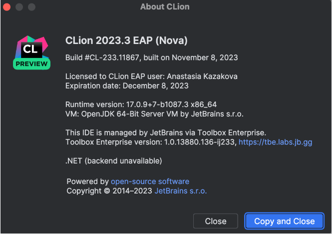 JetBrains激活码(JetBrains推出全新C／C++IDE开发工具CLion Nova，预览版免费)