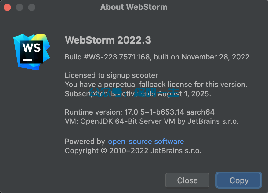 JetBrains激活码(WebStorm2022.3激活码最新2022激活成功教程教程 永久激活（最新版本）)