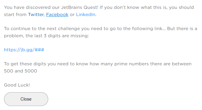 JetBrains激活码(解决谜题获得3个月Jetbrains全家桶正版使用权)
