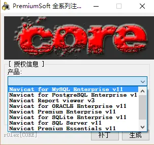 Navicat Premium 11.2.17激活(Navicat11全系列激活（注册机）)