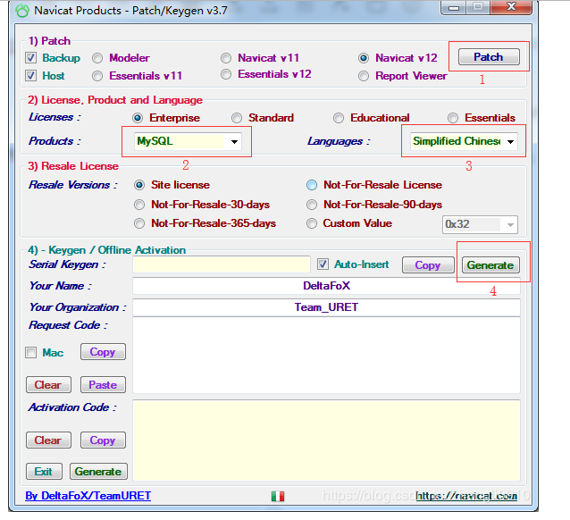 Navicat Premium 12.1.28激活(Navicat 12 for MySQL最新版激活（注册机）)