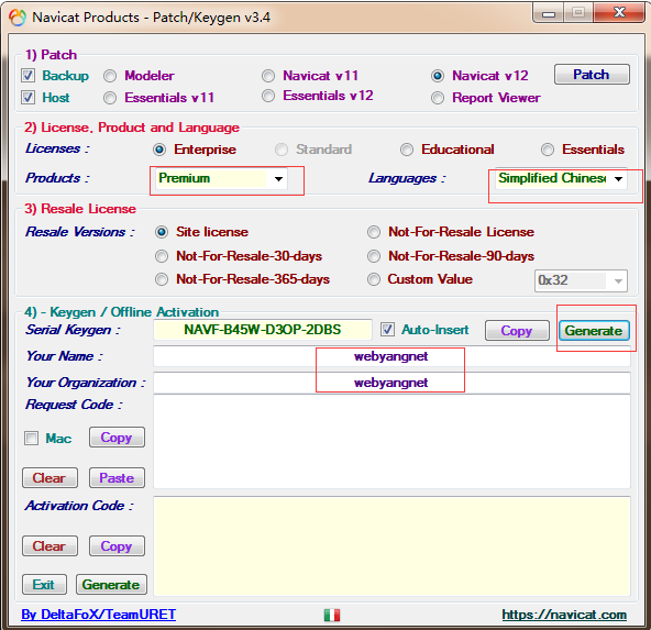 Navicat Premium 11.2.12激活(Navicat 12 Keygen 使用方法)