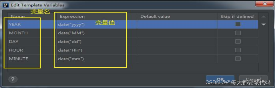 idea设置作者和日期等注释