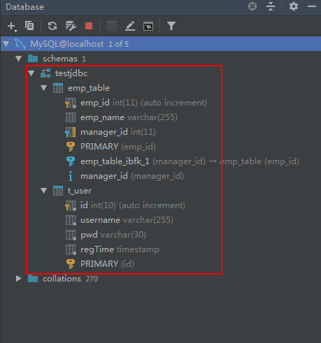 intellij idea连接数据库