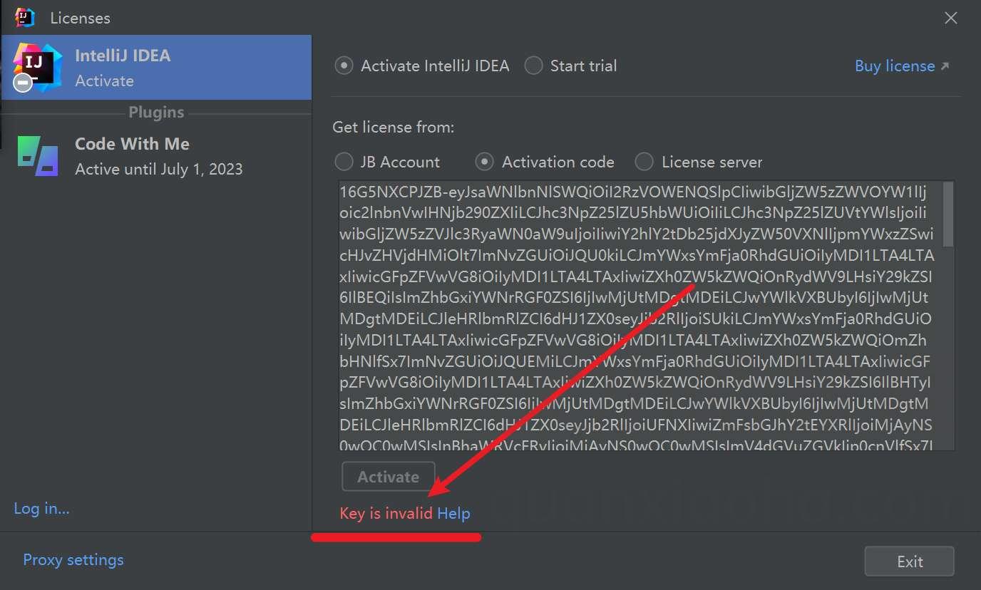 Jetbrains 产品输入激活码提示 key is invalid