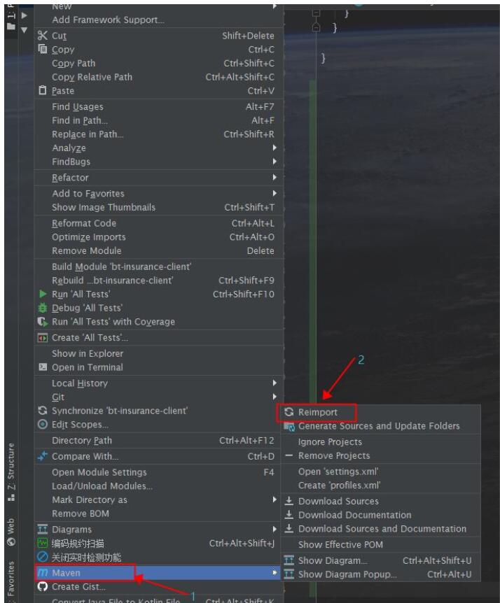 idea重新导入maven