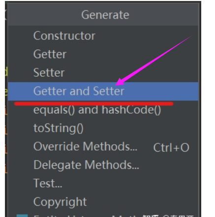 idea自动生成get set快捷键