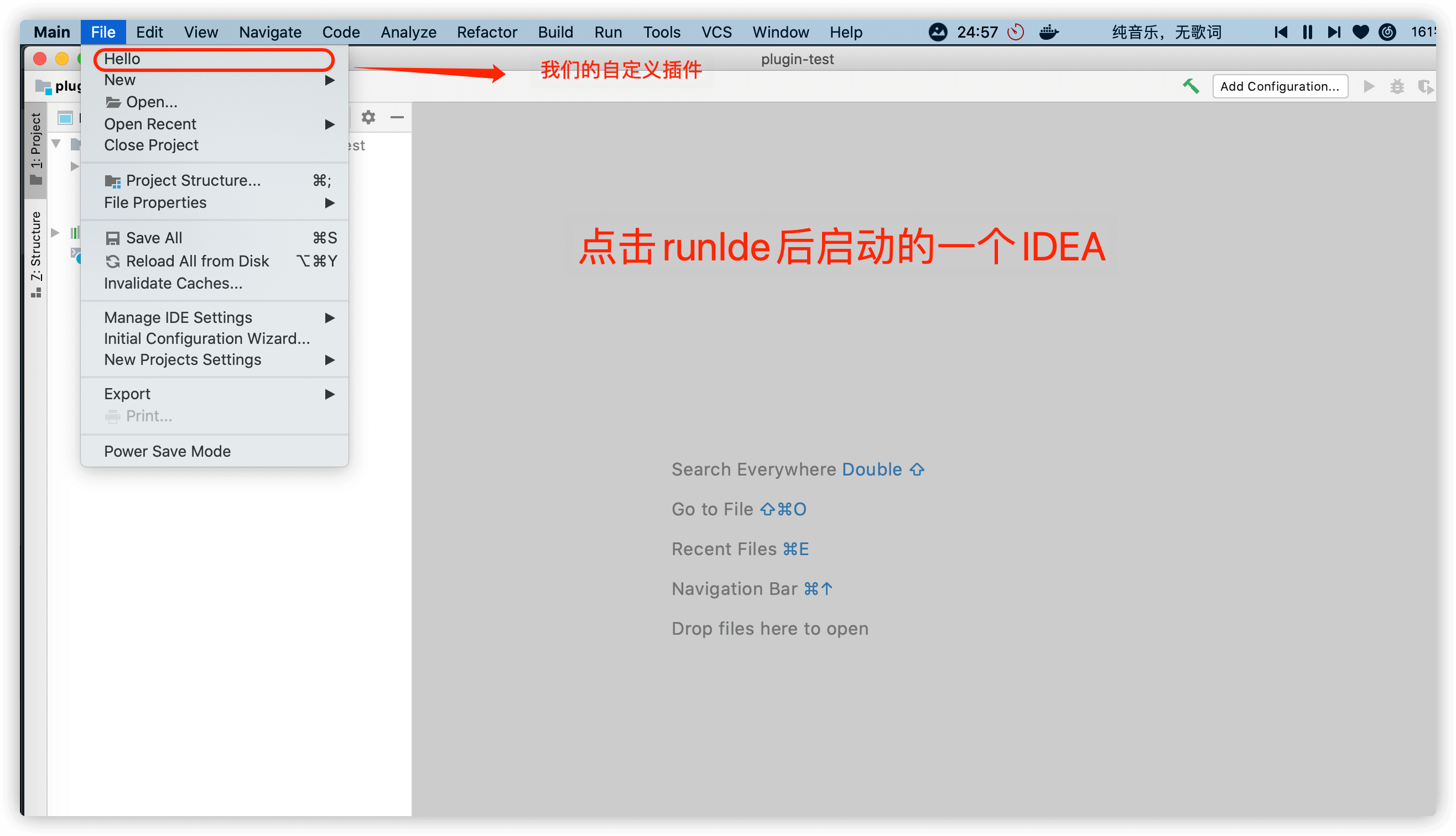  runIde 就会启动一个默认了这个插件的 IDEA