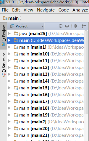 idea导入项目出现好多main包