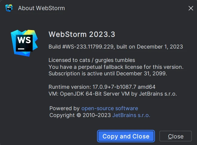 JetBrains激活码(最新 WebStorm 2023.3 专业版安装与激活(带激活工具激活码))