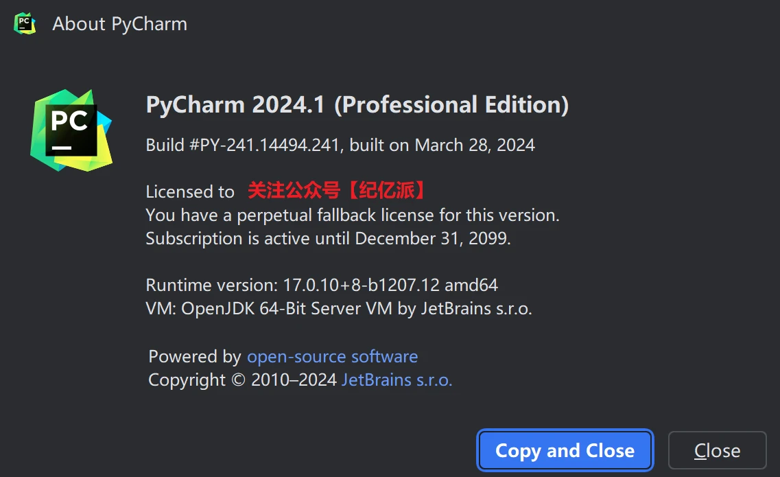 JetBrains激活码(PyCharm 2024.1最新版免费激活激活成功教程安装教程（附激活工具+激活码）-永久持续更新)